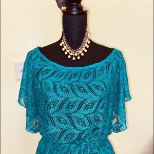 Green see through Top